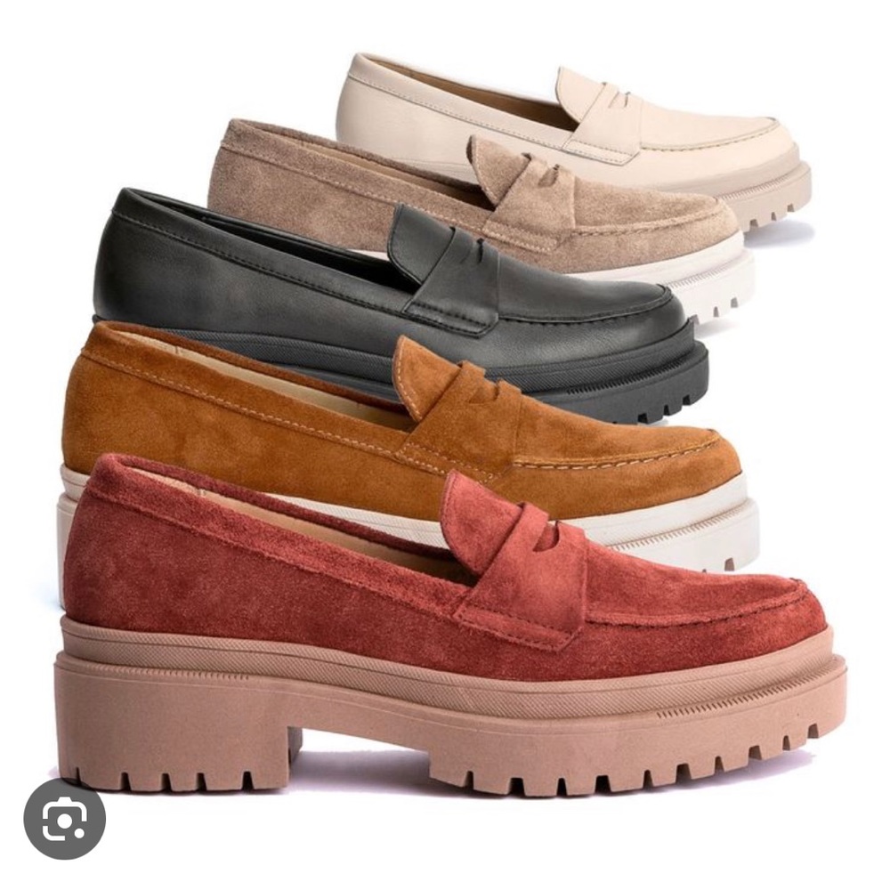 Portland Leather Zoe Chunky Loafer in Fawn, 6